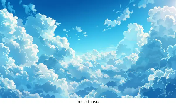 Blue sky and white clouds