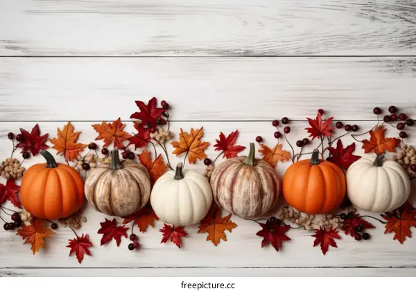 Fall Harvest Arrangement with Pumpkins and Foliage