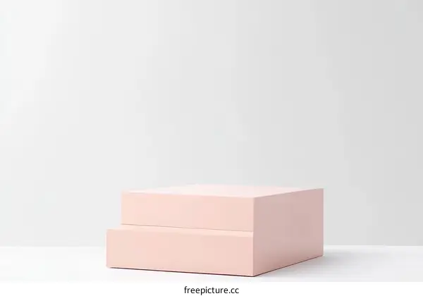 Pink Geometric Display Podium for Product Photography