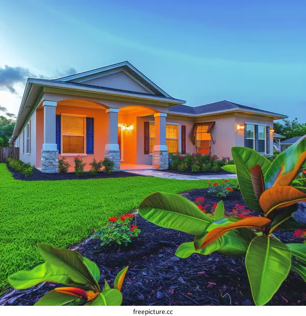 single family home in the suburbs