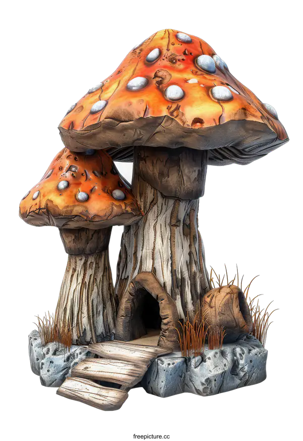 [Transparent Background PNG]fantasy mushroom house