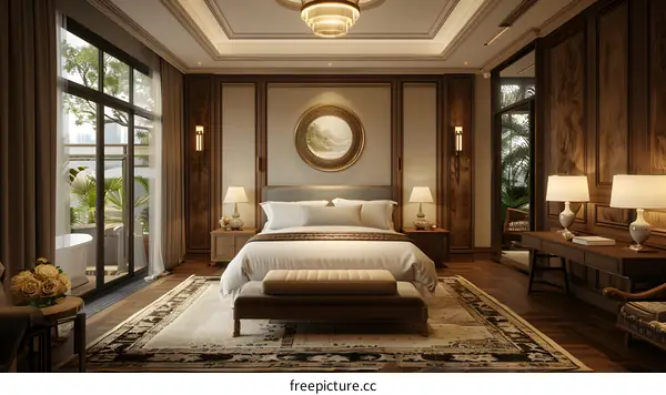 Luxury hotel bedroom