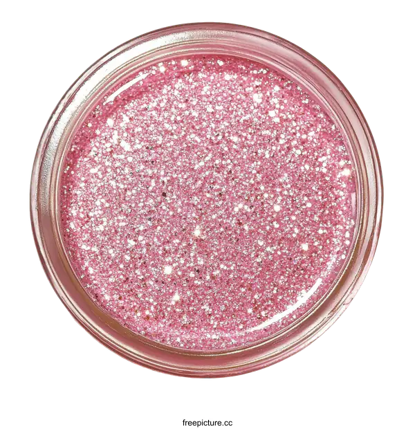 [Transparent Background PNG]Pink Glitter in a Jar
