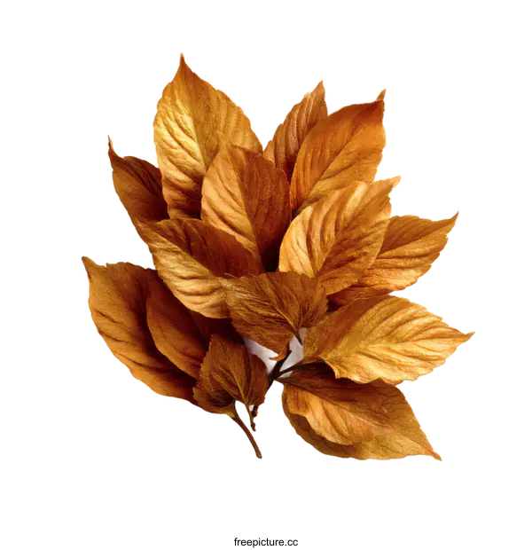 [Transparent Background PNG]Golden Autumn Leaves Arrangement