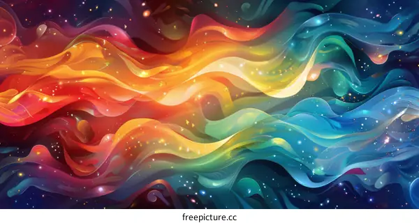 Vivid Nebula Swirls in a Tapestry of Color