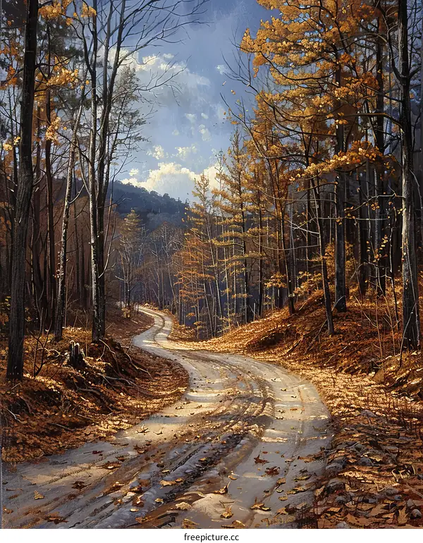 Country Road in Autumn