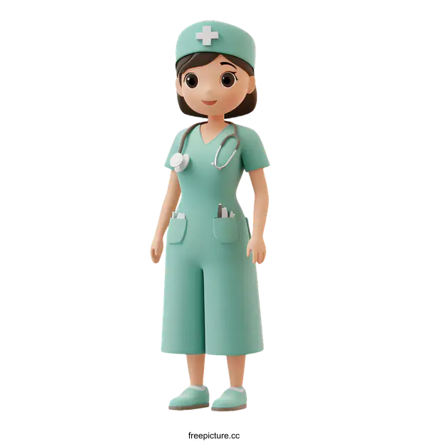 [Transparent Background PNG]Cartoon Female Doctor Illustration