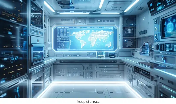 futuristic control room interior design