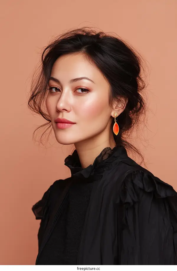 Elegant Asian Woman Fashion Portrait