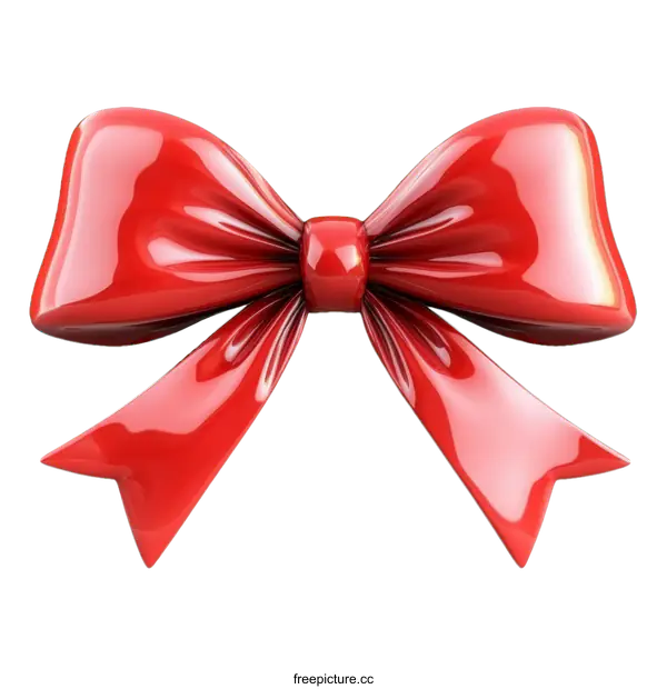 [Transparent Background PNG]Red Gift Bow Illustration