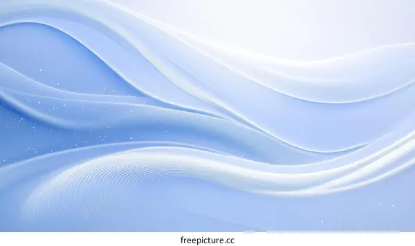 Abstract Light Blue Flowing Waves Background