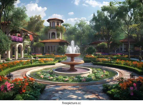 The beautiful scenery of a small Italian town