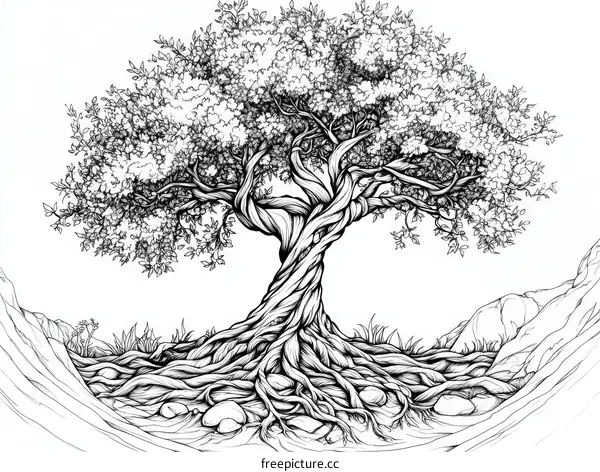 Intricate Tree of Life Illustration