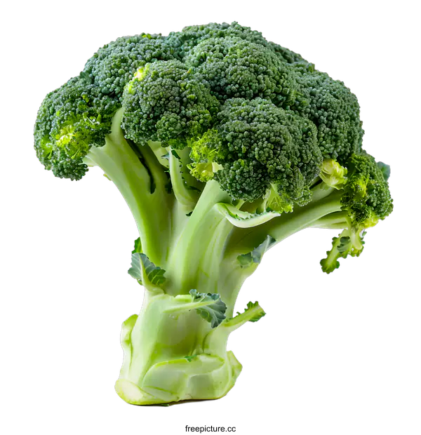 [Transparent Background PNG]Fresh Green Broccoli Isolated on White Background