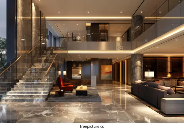 Luxury Modern Hotel Lobby Interior Design