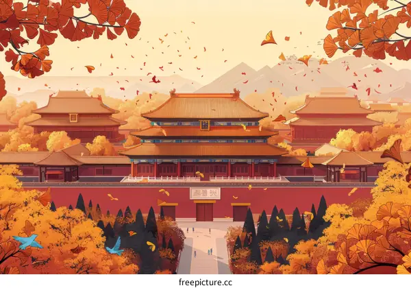 Autumn Hues at the Forbidden City