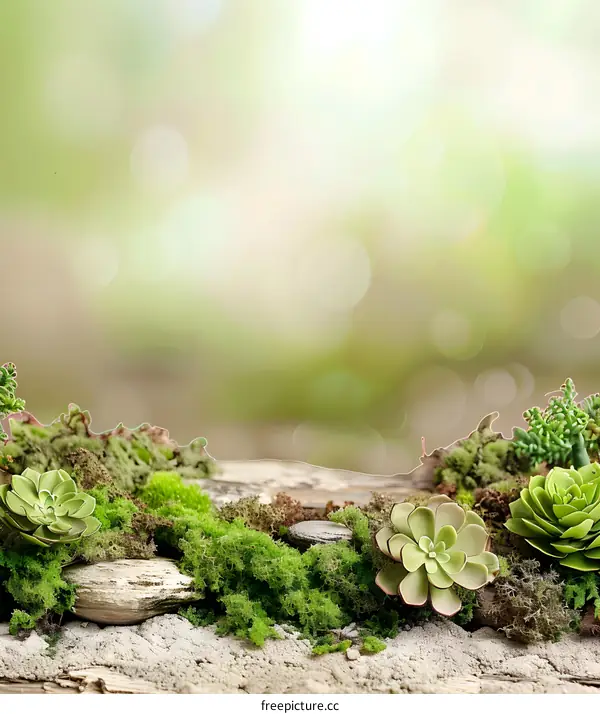 Green Succulents With Blurred Background