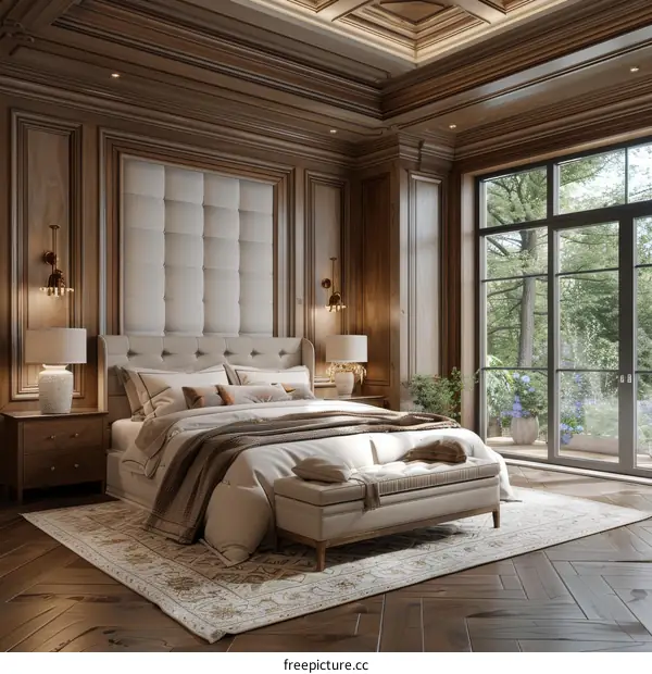 Elegant Wooden Bedroom Interior Design