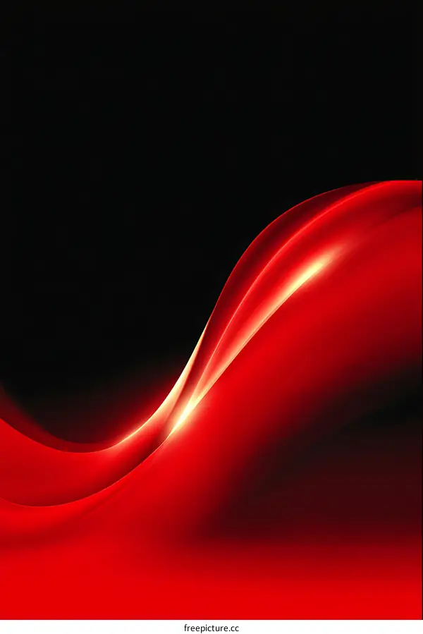 Abstract Red Wave Background Design