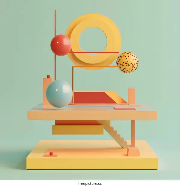 Abstract Geometric Shapes With Minimalist Design