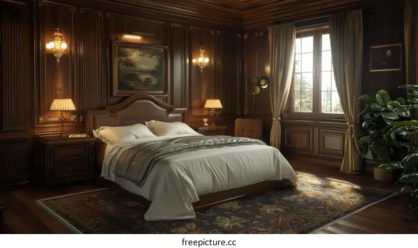 Classic Wooden Bedroom Interior Design