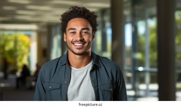Smiling young African-American man