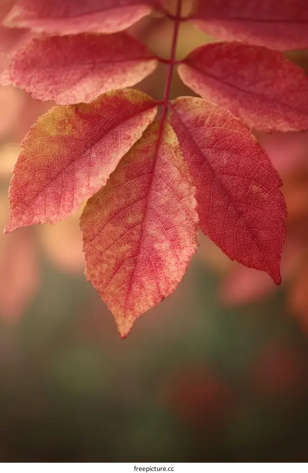 Autumn Leaves Close-up in Vibrant Colors