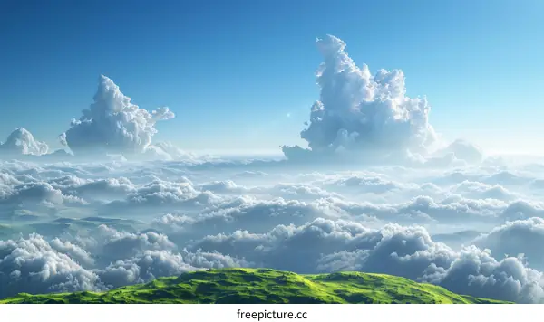 Amazing Cloud Formations Above Lush Green Hills