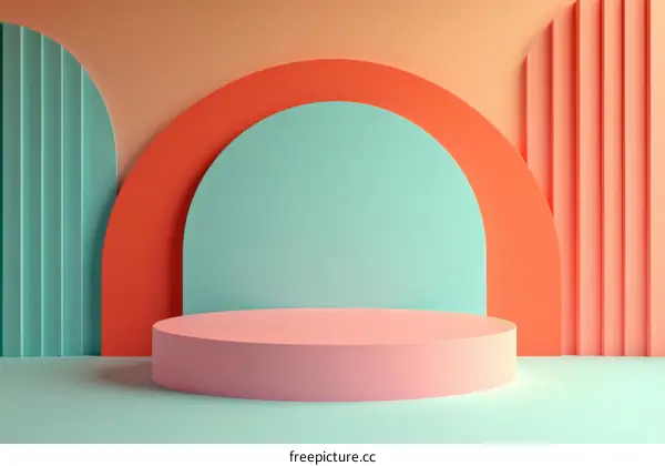 Pastel Geometric Product Display