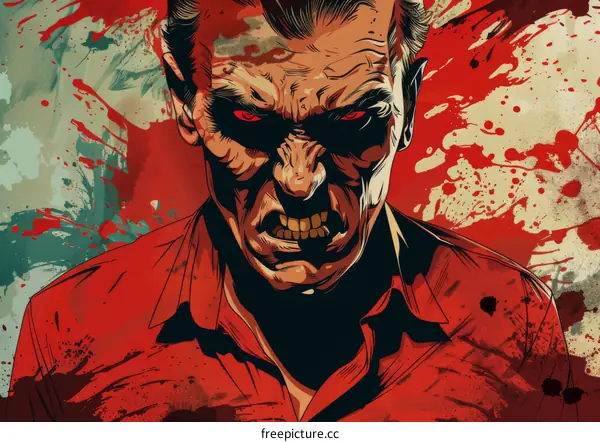 red eyed vampire man