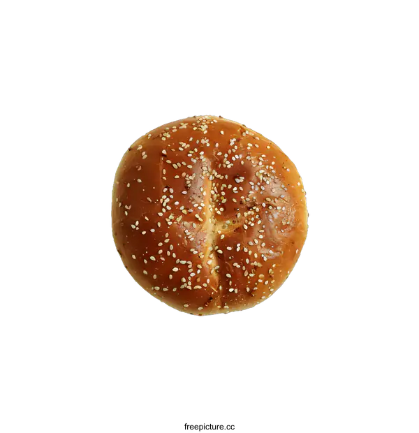 [Transparent Background PNG]Sesame Seed Bun on White Background