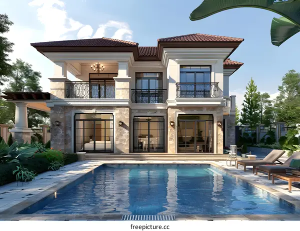 Modern villa with swimming pool