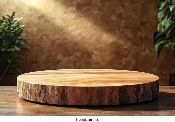 Wooden Round Cutting Board Display Stand