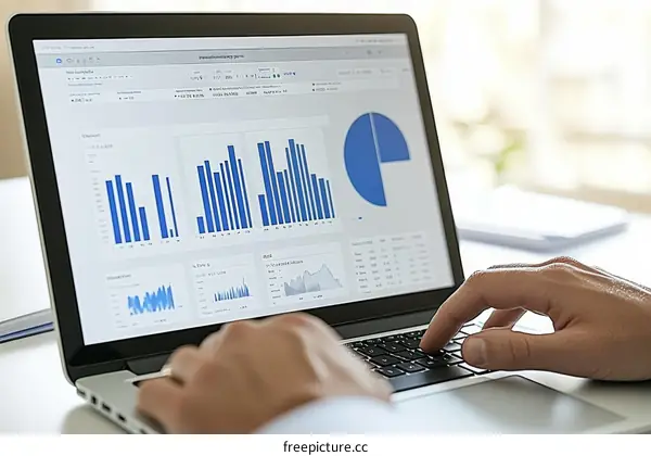 Business Data Analysis on Laptop