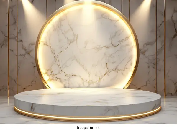 Luxury Marble Podium Showcase