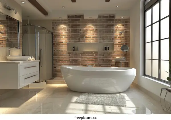 Modern Industrial Style Bathroom Design