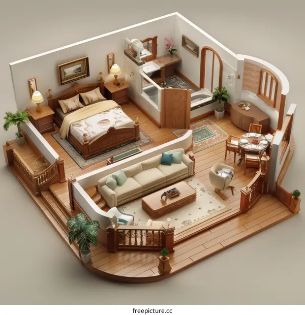 Detailed Interior Design of a Luxurious Home