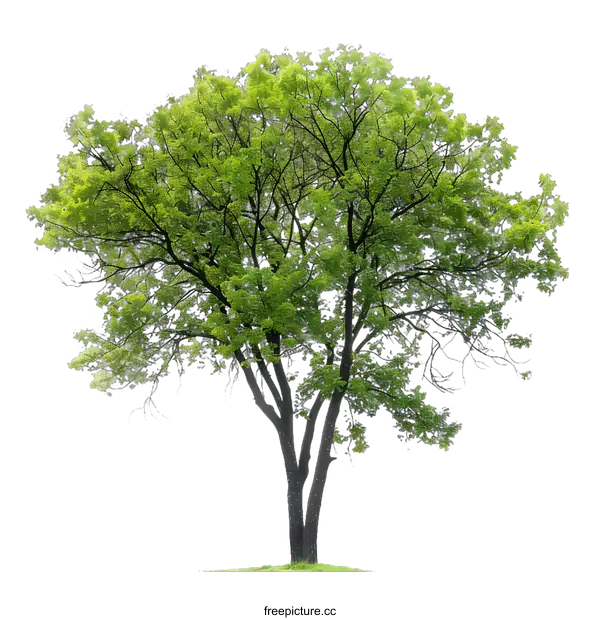 [Transparent Background PNG]Isolated Green Tree With White Background