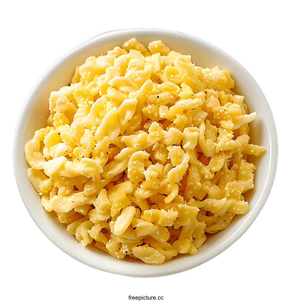 [Transparent Background PNG]Close-up of spaetzle in white bowl