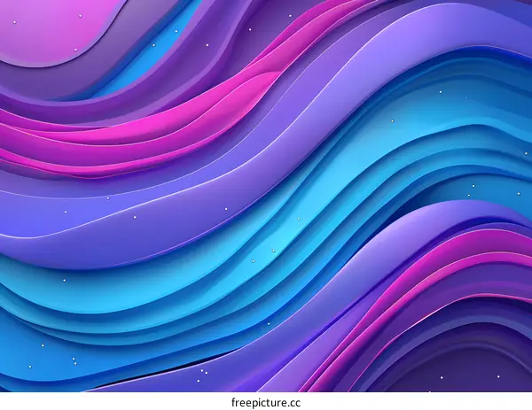 Abstract Purple and Blue Wavy Background