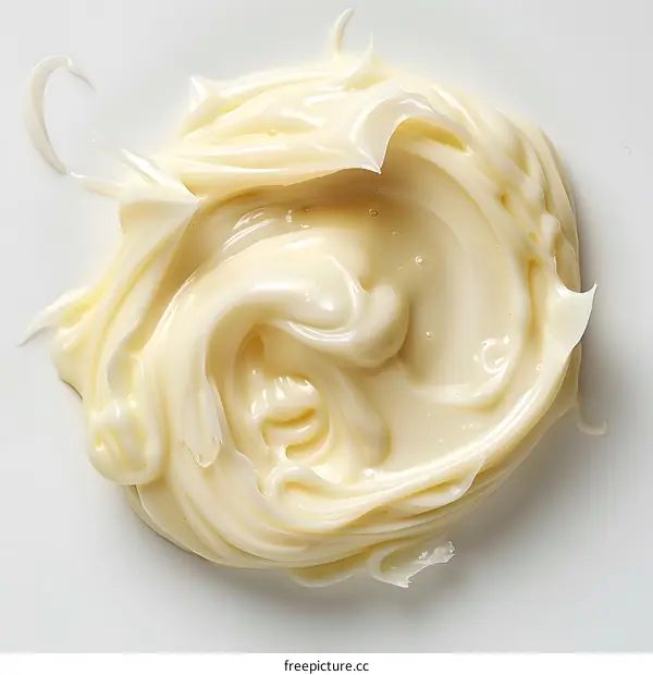 Close-up of a white creamy substance