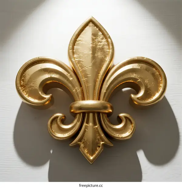 Golden Fleur-de-Lis Symbol Decorative Ornament