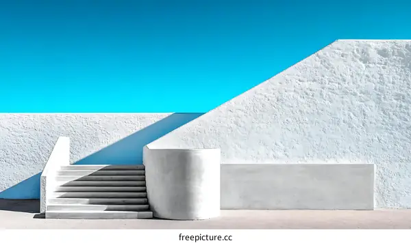 Abstract Minimalist Concrete Architecture Design
