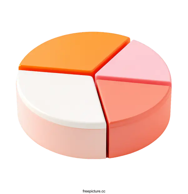 [Transparent Background PNG]Colorful Pie Chart Illustration