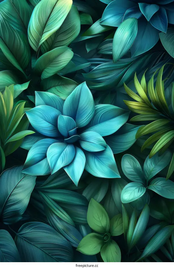 Thriving Tropical Rainforest Foliage