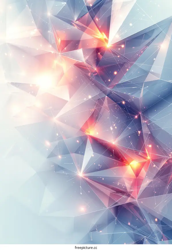 Abstract Shattered Background with Pink and Blue