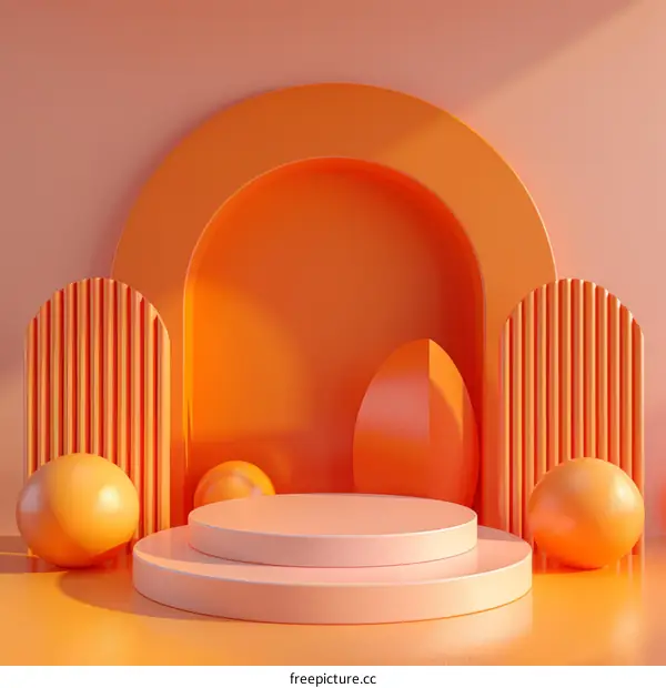 Geometric Podium on Stage