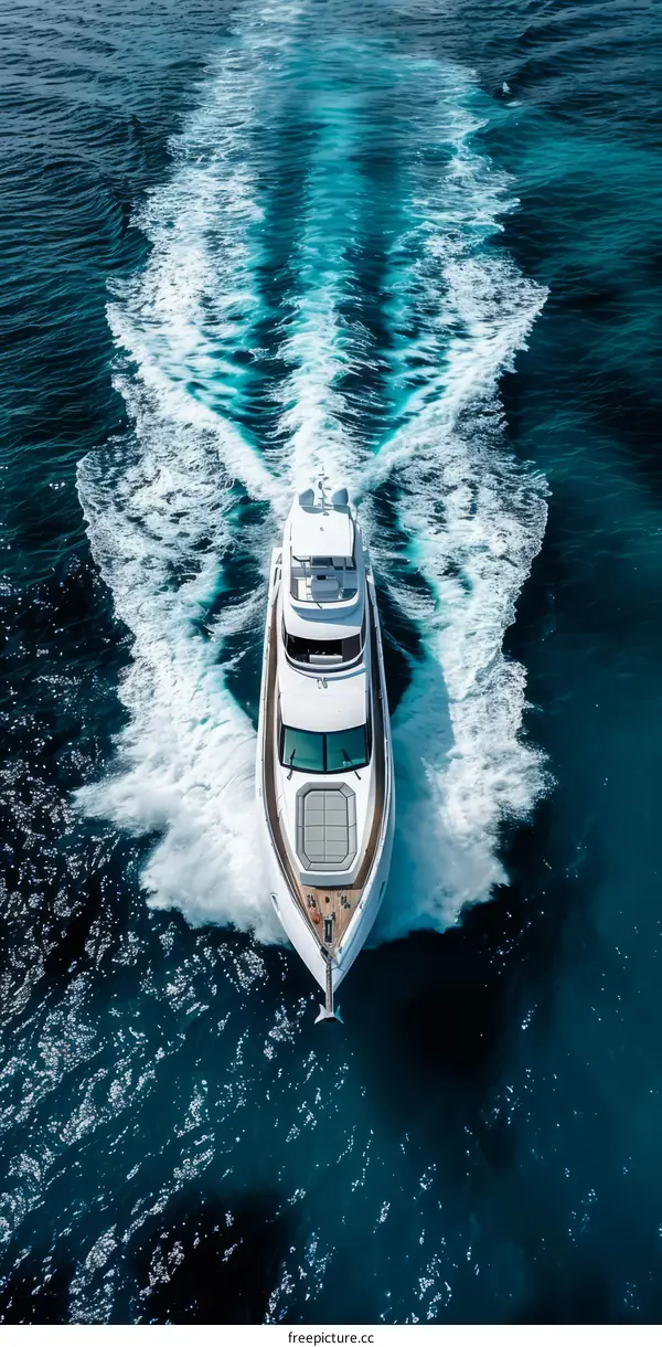 Luxury Yacht Cruising Through Tropical Waters