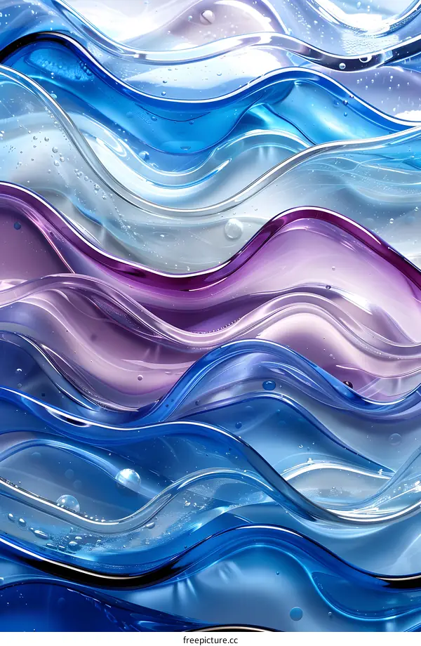 Abstract Blue and Purple Waves