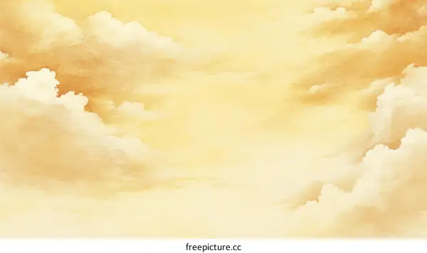 A Golden Sky with Clouds Artwork